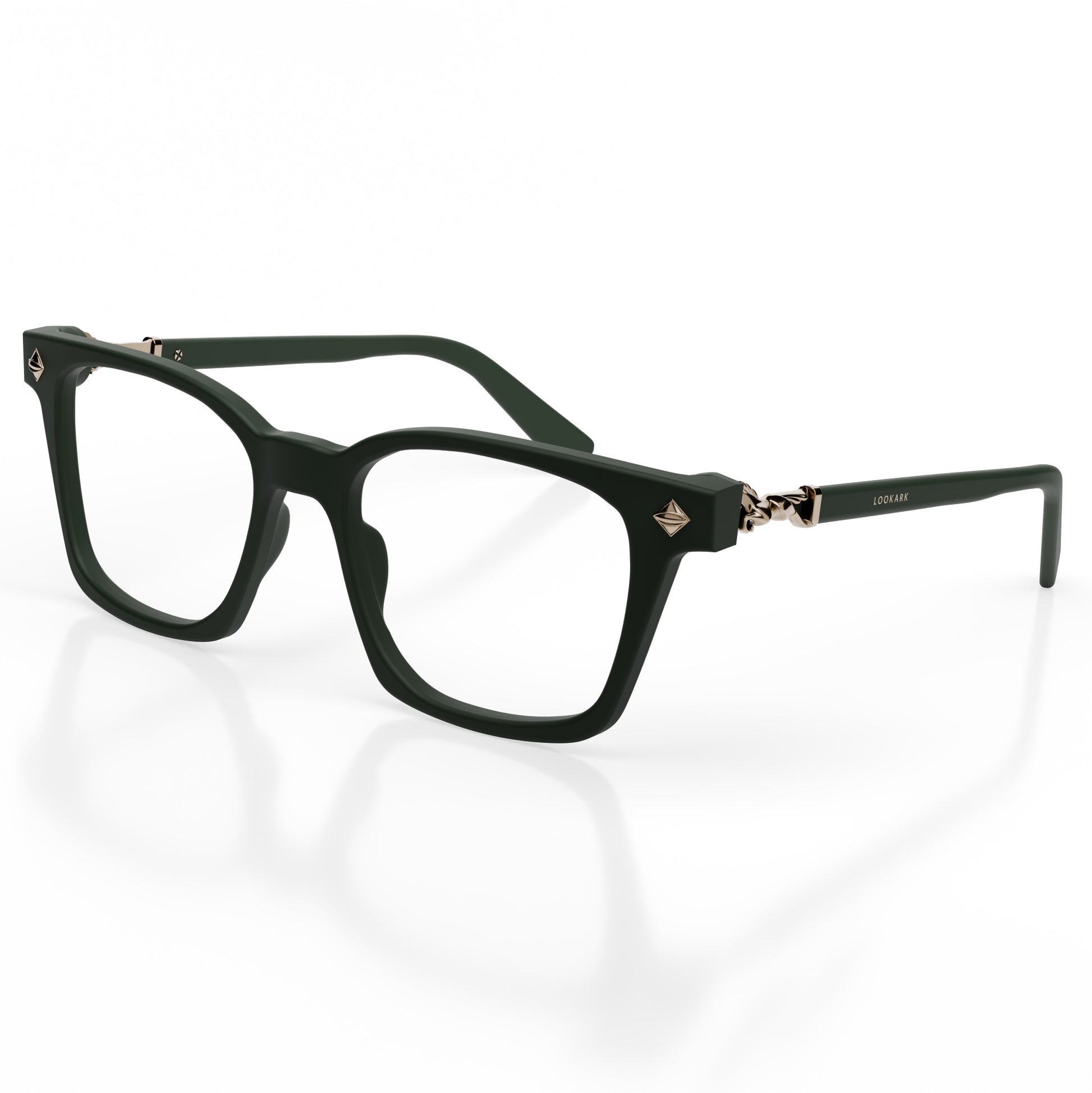 Matte Dark Green - Gold Metal